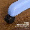 Afbeelding van HOMCOM Torenwasrek met wielen, 4 niveaus, uitschuifbaar, staal, blauw, 73 x 45,5 x 177 cm