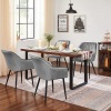 Afbeelding van SONGMICS eetkamerstoel, fluweel Fauteuil met Armleuningen, Lichtgrijs