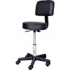 Afbeelding van HOMCOM Rolkruk, draaistoel voor salon, zwart 71-0013