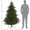 Afbeelding van HOMCOM decoratieve kerstboom - kunststof/metaal - Ø110x183 cm - groen