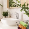 Afbeelding van Relaxdays draadmand met houten grepen, rechthoekig, zwart, 16x31x21 cm