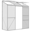 Afbeelding van Outsunny Polycarbonaat en Aluminium Kweekkas met Schuifdeur en Dakramen, 192 x 68 x 196 cm, Zilver