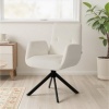 Afbeelding van HOMCOM Accentstoel van Polyester, meerlaags paneel 60x61x88 cm Crèmewit
