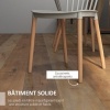 Afbeelding van HOMCOM Eetkamerstoel PP 48x52,5x83 cm WIT