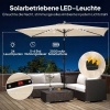 Afbeelding van Outsunny Terrasparasol van polyester en metaal - 289L x 198B x 248H cm - Crème wit