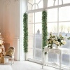 Afbeelding van HOMCOM Kunststof en Metaal Kerstslinger 180x25x25 cm Groen
