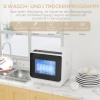 Afbeelding van HOMCOM Vaatwasser Kunststof, gehard glas 45L x 44B x 45,8H cm Wit