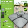 Afbeelding van Tillvex® Parasolstandaard 60 liter / 80 kg, 4-delig, weerbestendig, vulbaar met water of zand