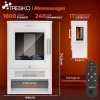 Afbeelding van TRESKO Elektrische open haard wit met verwarming, afstandsbediening en wifi-app, 1800 W