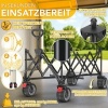 Afbeelding van TRESKO® Opvouwbare Bolderwagen 300L met Rem | Inklapbare Handwagen 150kg met Rubber Banden
