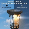 Afbeelding van Outsunny Zwarte Buitenlamp met Zonnepaneel - 41,5 x 41,5 x 195 cm