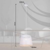 Afbeelding van Globo Becca hanglamp - wit metaal - Ø 35cm - E27