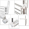 Afbeelding van HOMCOM mobiele wasdroger met inklapbaar kledingrek en wielen, 3 niveaus, 80-142 x 55 x 152 cm