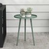 Afbeelding van Outsunny Ronde Beistelltisch voor Tuin, Weerbestendig, Ø40x50H cm, Geschikt voor Binnen en Buiten
