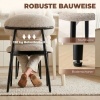 Afbeelding van HOMCOM Eetstoel - Linnenlook Stof (100% Polyester), Staal - 58L x 58B x 77H cm - Beige