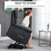 Afbeelding van HOMCOM massagestoel met sta-op functie en 8 vibratiemotoren - grijs