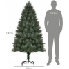 Afbeelding van HOMCOM kerstboom - kunststof/metaal - Ø90 x 180 cm - groen