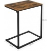 Afbeelding van VASAGLE Bijzettafel, kleine salontafel, laptoptafel, vintage bruin-zwart, industriële stijl