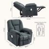 Afbeelding van HOMCOM Relaxstoel Polyester 97L x 88B x 101H cm Donkergrijs