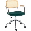 Afbeelding van HOMCOM Bureaustoel van Polyester en Staal, Groen, 60L x 57B x 86-94H cm