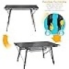 Afbeelding van KESSER® Campingtafel, opvouwbaar, klaptafel, campingtafel met aluminium frame, oprolbaar tafelblad, 