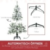 Afbeelding van HOMCOM Kunststof Kerstboom 70x70x120 cm Groen en Wit