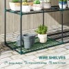Afbeelding van Outsunny Bloemenstandaard - Staal, kunststof - 143x48x100 cm - Donkergroen