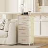 Afbeelding van HOMCOM Stoffen Ladekast - Vliesstof, Staal - 86L x 30B x 94,5H cm - Beige