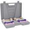 Afbeelding van HOMCOM 10KG Hantelset met Tas, Handgewichten voor Thuis Gym, Roze, Paars, Grijs, Bruin