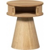 Afbeelding van WOOOD Karri Rond Nachtkastje - Hout - Naturel - 46x38x38 cm