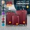 Afbeelding van Tillvex® 3-delige reiskofferset met bagageweegschaal en accessoires, lila