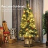 Afbeelding van HOMCOM Kunststof Kerstboom 120 cm Groen met Staal, 56L x 56B cm