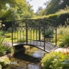 Afbeelding van Outsunny Tuinbrug van Metaal - 135,5L x 74B x 91H cm - Zwart