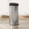 Afbeelding van HOMCOM Sensor Prullenbak RVS, kunststof 30,5L x 30,5B x 68H cm Zilver