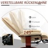 Afbeelding van HOMCOM Relaxstoel Kunstleer, Schuim - L78 x B87 x H100 cm - Crèmewit