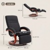 Afbeelding van HOMCOM Relaxfauteuil - Polyester, Eucalyptus - 68L x 86B x 100H cm - Zwart