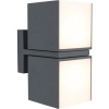 Afbeelding van LUTEC Cuba - buitenwandlamp - 2 draaibare lichtkoppen - Aluminium - LED - 1000 Lumen - Donkergrijs