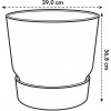 Afbeelding van Elho Greenville Rond 40 - Grote Buitenbloempot met Waterreservoir - Vintage pruim