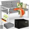 Afbeelding van Tillvex® Weerbestendige Tuinbank 2-3 Zits met Hoes & Kussens | Houtlook tot 300kg Belastbaar