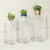 Afbeelding van Outsunny Plantenstandaard set - Metaal - 30x30x70 cm - Wit