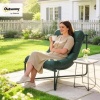 Afbeelding van Outsunny Tuinstoel met Kussen, Ademend Slingmateriaal, Stalen Frame, Donkergroen