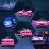Afbeelding van AIYAPLAY Elektrische Loopauto - Kunststof, Metaal - 107L x 62,5B x 44H cm - Roze