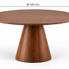 Afbeelding van Eettafel Gemma - Ø120cm Walnootkleur