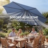 Afbeelding van Outsunny Tuinparasol Metaal, Polyester - Ø295 x 242H cm - Blauw