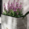 Afbeelding van Outsunny Houten Hoogbed met Opbergvak, Kruidenbed met Wielen, 110 x 50 x 95 cm, Wit
