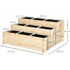 Afbeelding van Outsunny verhoogde plantenbak van dennenhout - natuurlijk hout