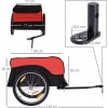 Afbeelding van HOMCOM fietsaanhanger met twee reflectoren - zwart