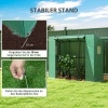 Afbeelding van Outsunny Kas van staal en kunststof - 200L x 76B x 170H cm - Groen