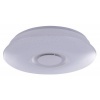 Afbeelding van LED plafondlamp Tune Sparkle met Bluetooth luidspreker in wit en opaal.