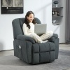 Afbeelding van HOMCOM Relaxstoel Polyester 97L x 88B x 101H cm Donkergrijs